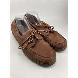 Sperry Top Sider Men's 12M Lanyard Moc 2-Eye Brown Leather Boat Deck Shoes
